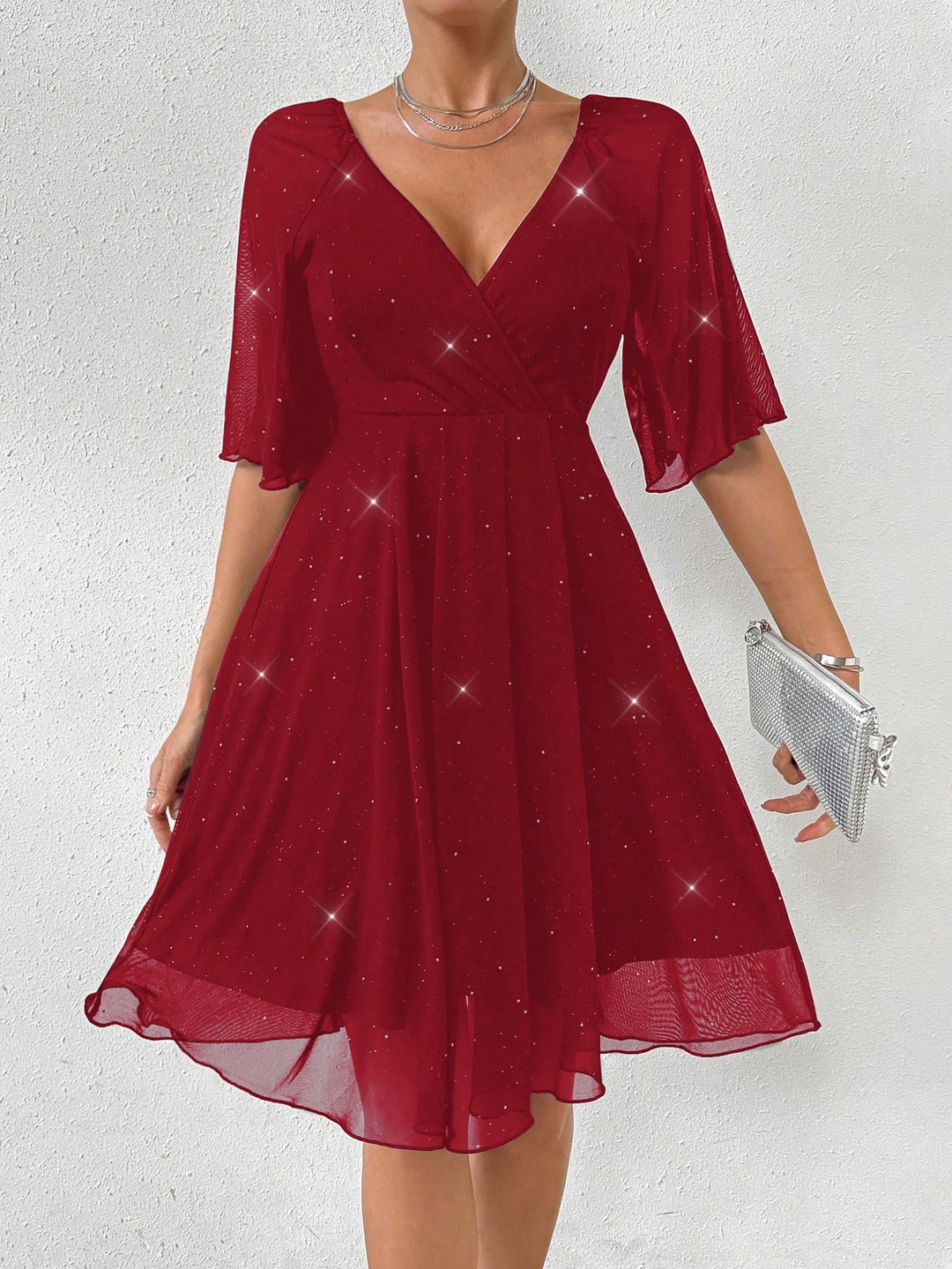 Rochie midi SHEIN, vișiniu