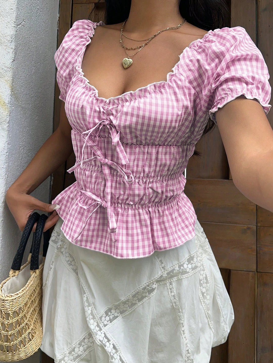 Cămașă casual SHEIN, roz