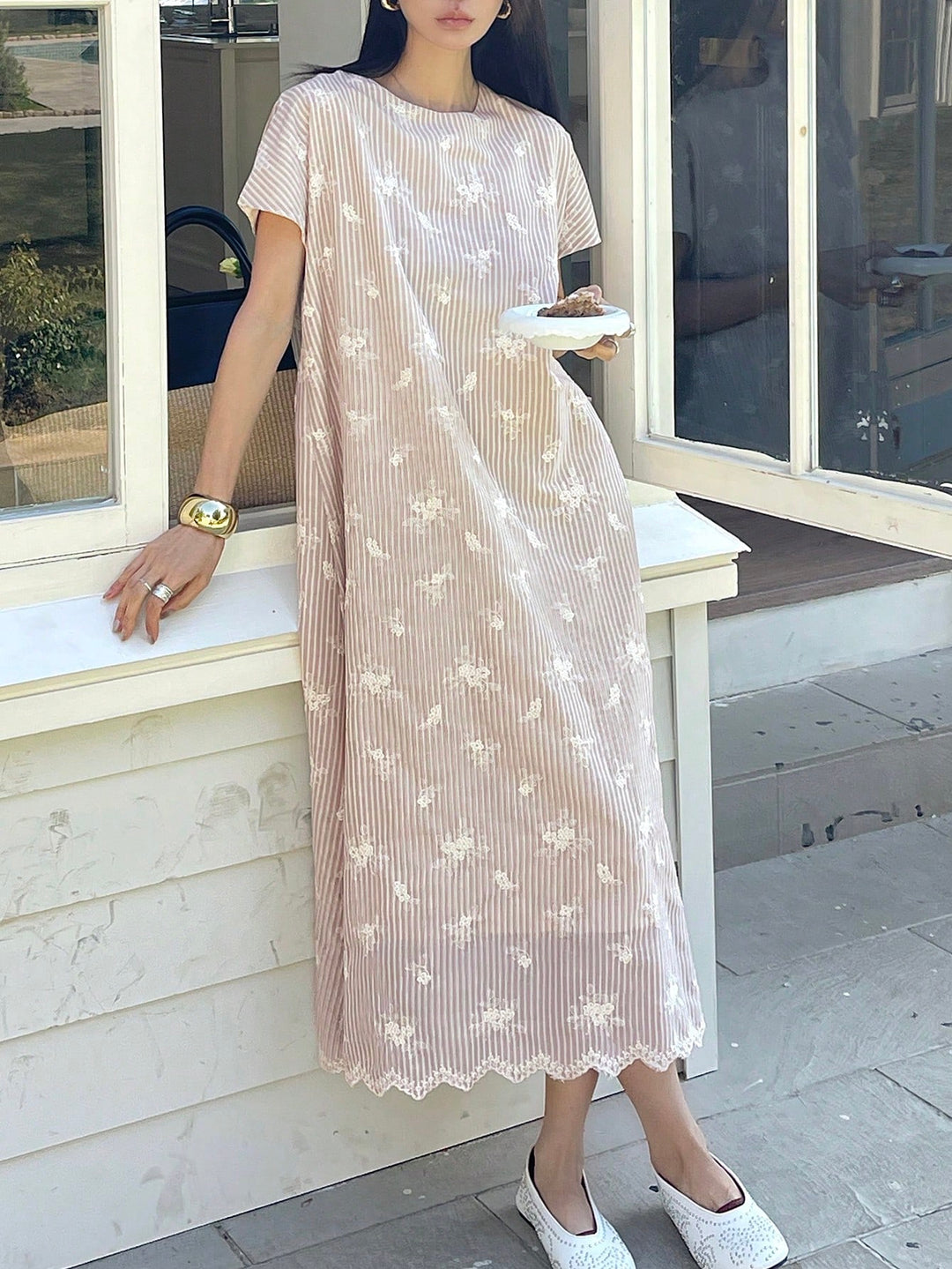 Rochie maxi SHEIN, alb