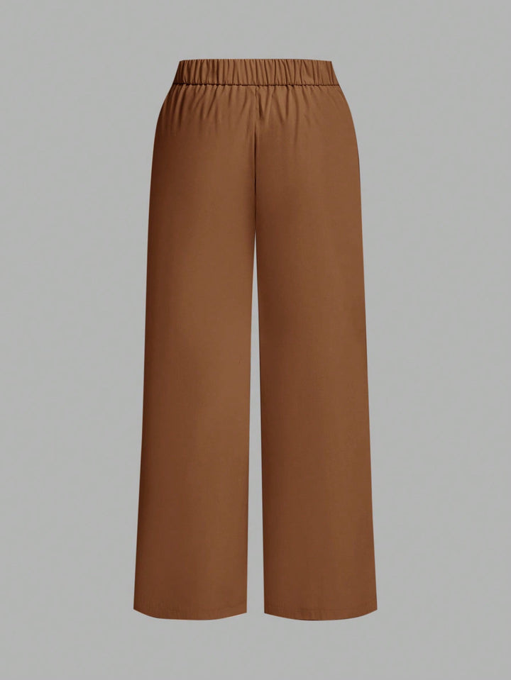 Pantaloni SHEIN, maro