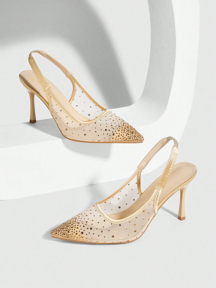 Pantofi cu toc SHEIN, auriu
