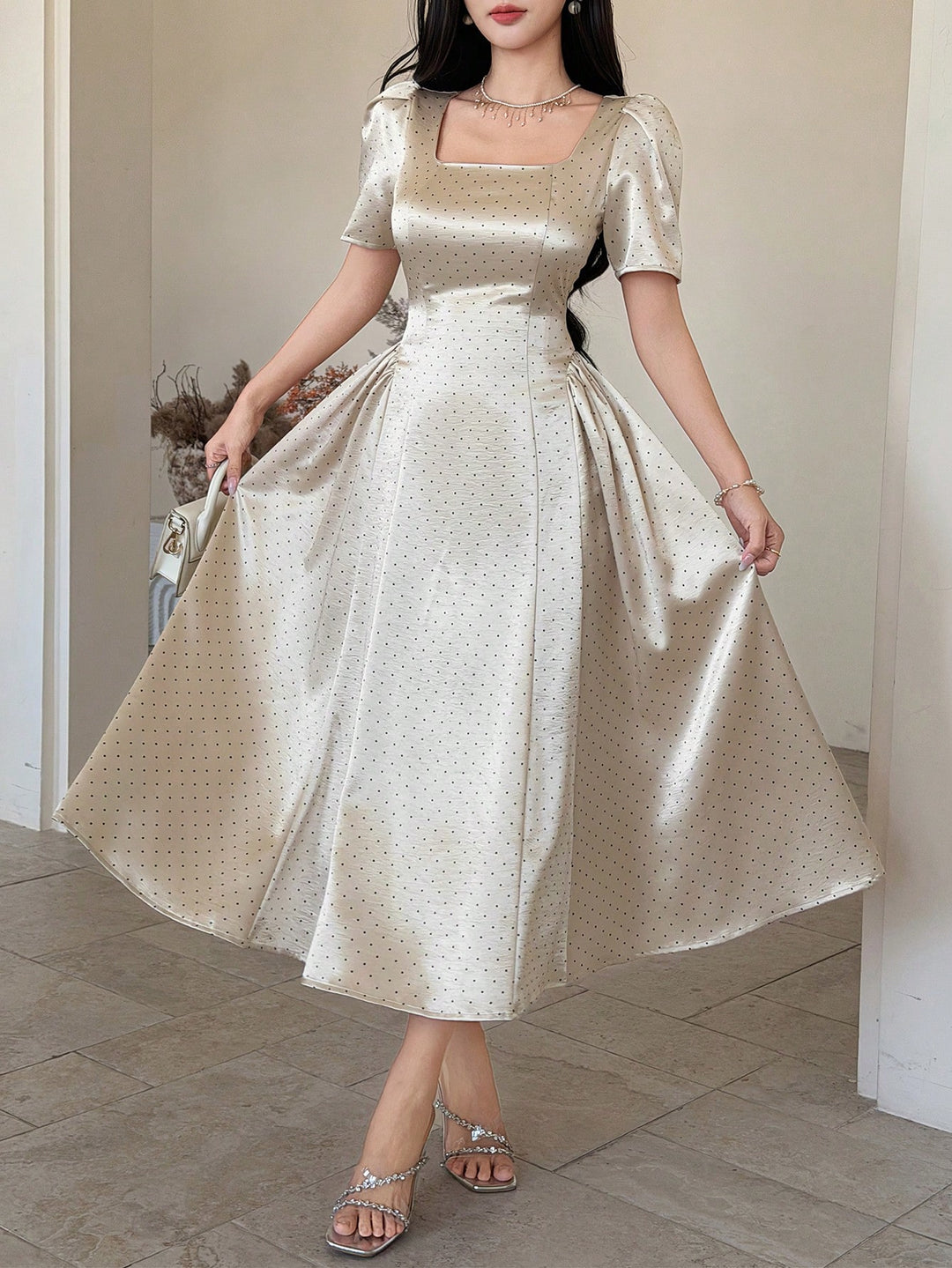 Rochie midi SHEIN, portocaliu