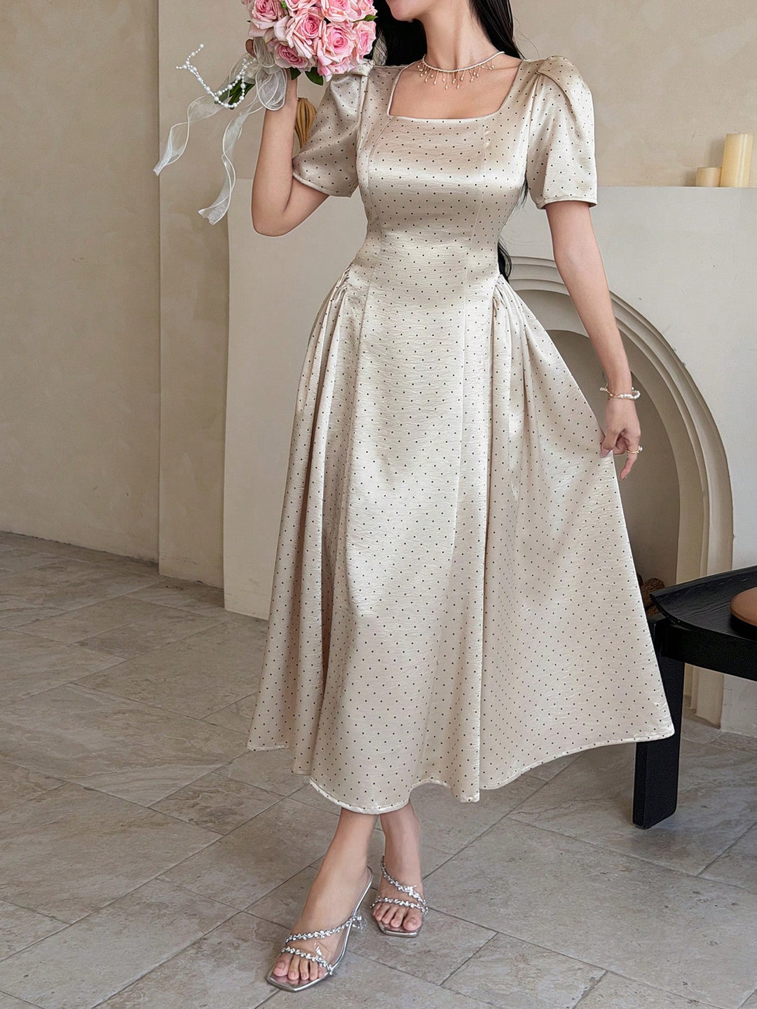 Rochie midi SHEIN, portocaliu