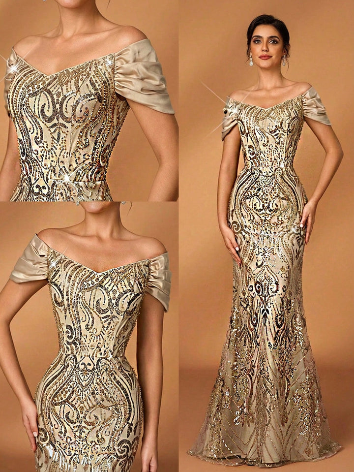 Rochie maxi SHEIN, bej