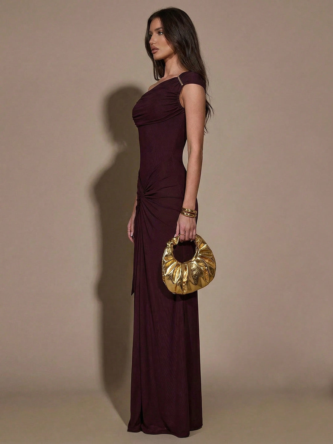 Rochie maxi SHEIN, maro