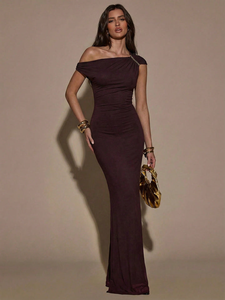 Rochie maxi SHEIN, maro