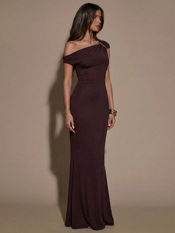 Rochie maxi SHEIN, maro