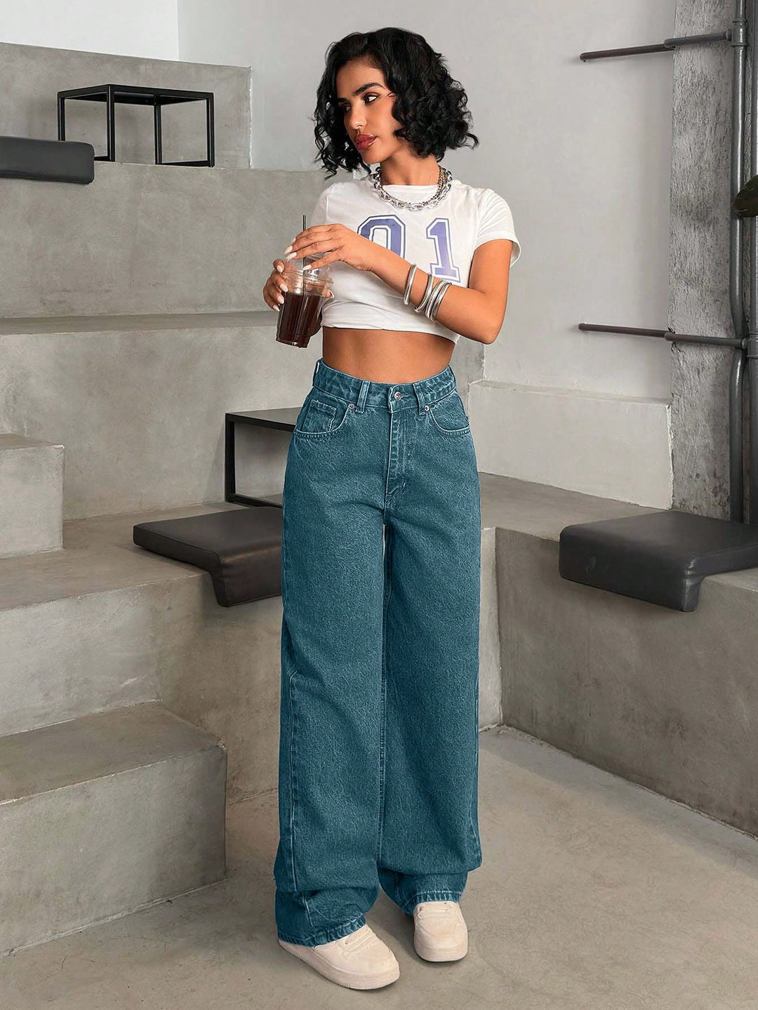 Jeans SHEIN, albastru
