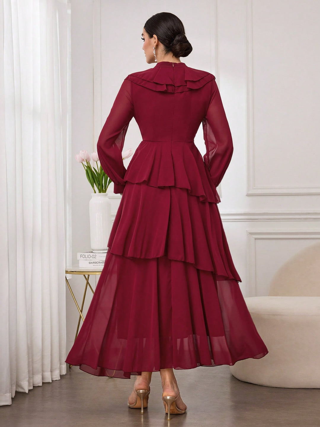 Rochie maxi SHEIN, vișiniu