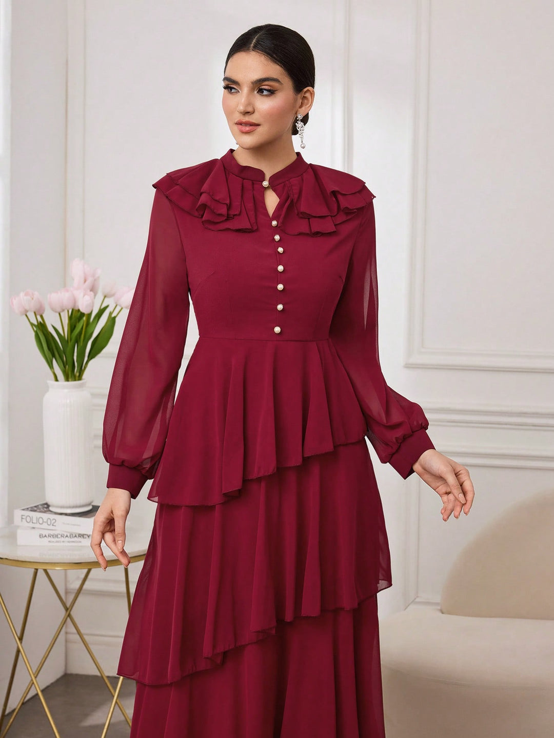 Rochie maxi SHEIN, vișiniu