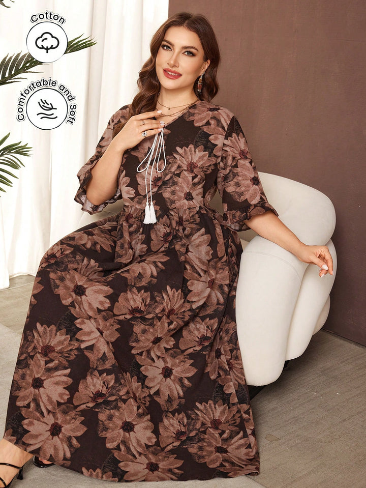 Rochie maxi SHEIN, maro