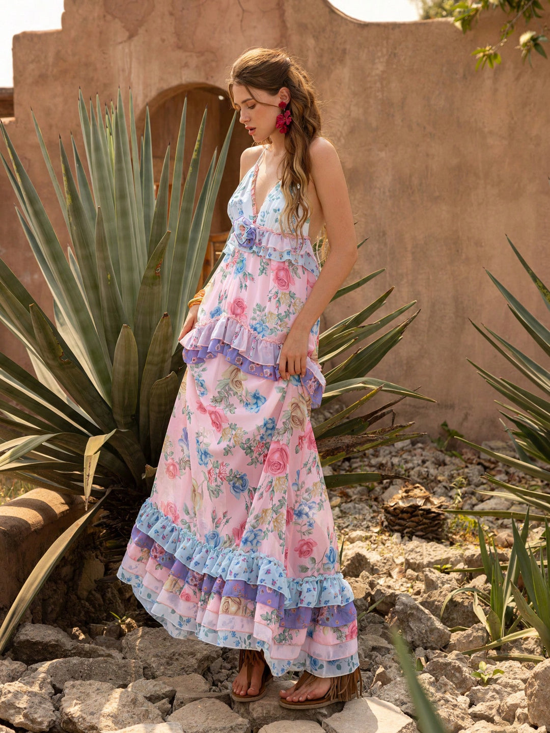 Rochie maxi SHEIN, mix culori
