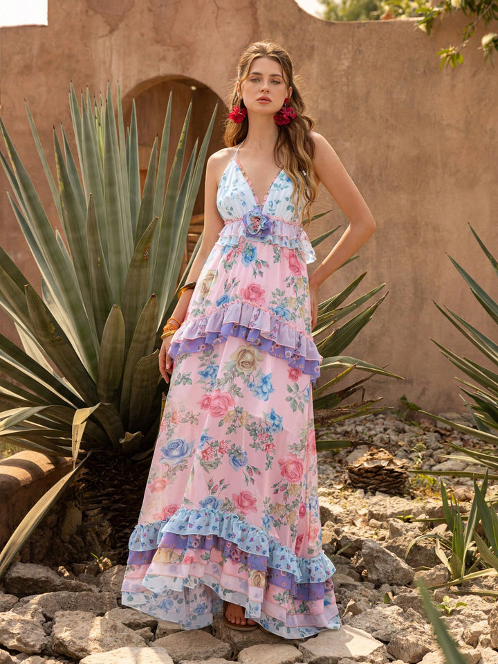 Rochie maxi SHEIN, mix culori