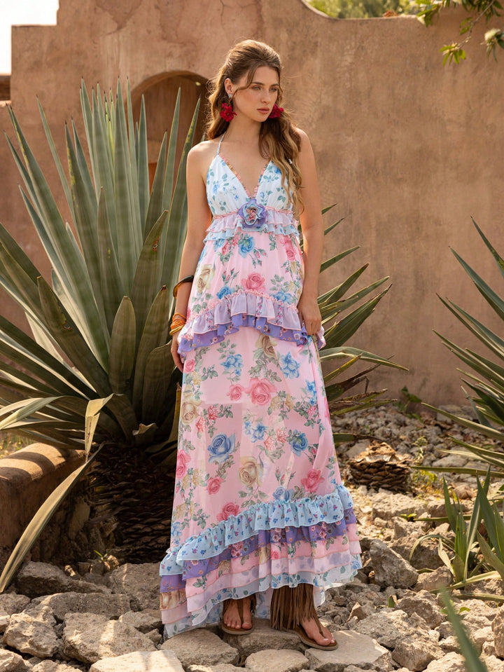 Rochie maxi SHEIN, mix culori