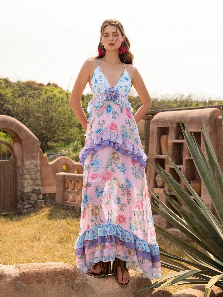 Rochie maxi SHEIN, mix culori