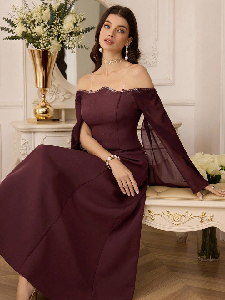 Rochie maxi SHEIN, maro