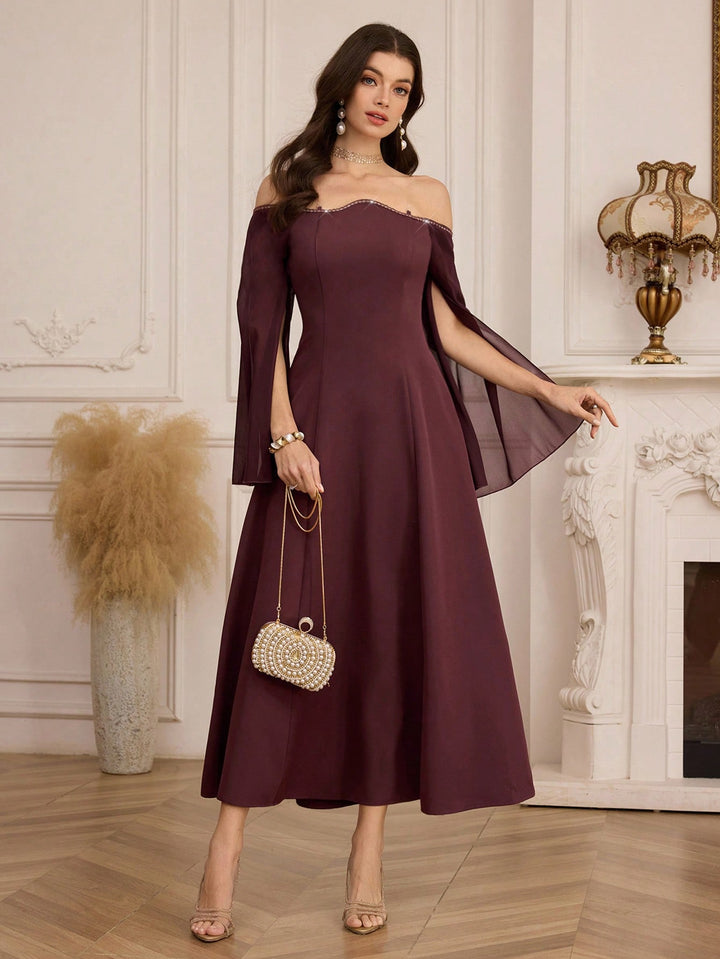 Rochie maxi SHEIN, maro
