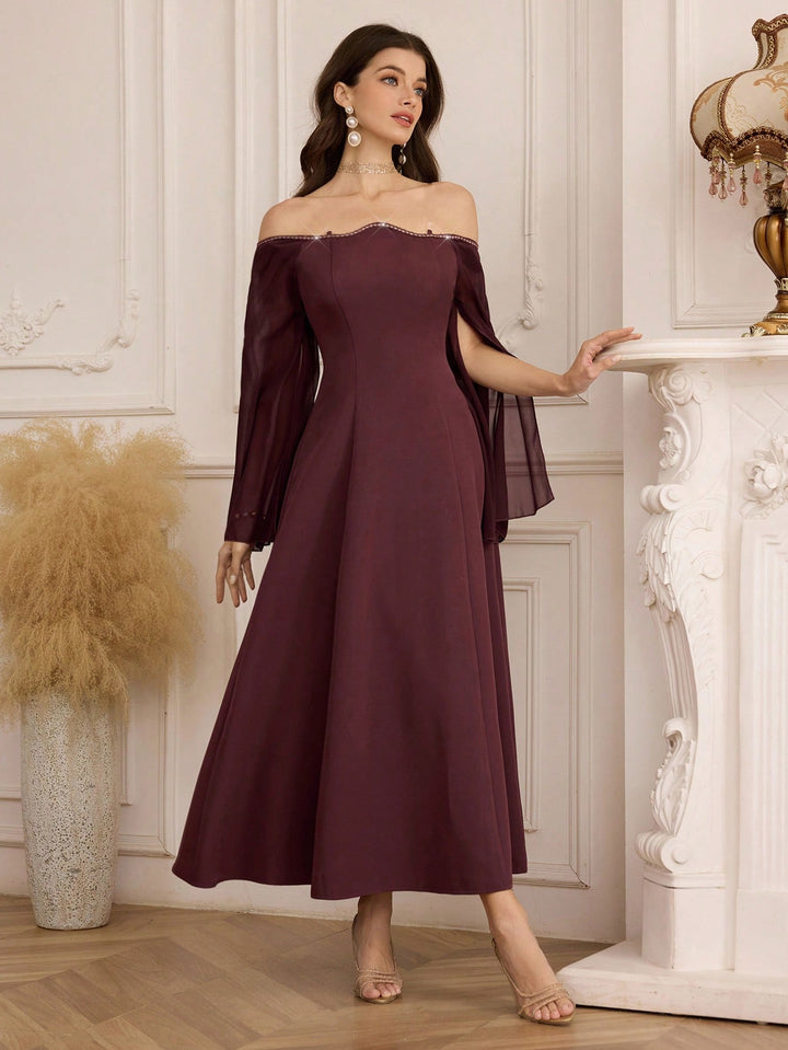 Rochie maxi SHEIN, maro