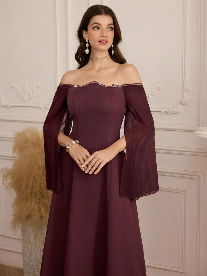 Rochie maxi SHEIN, maro