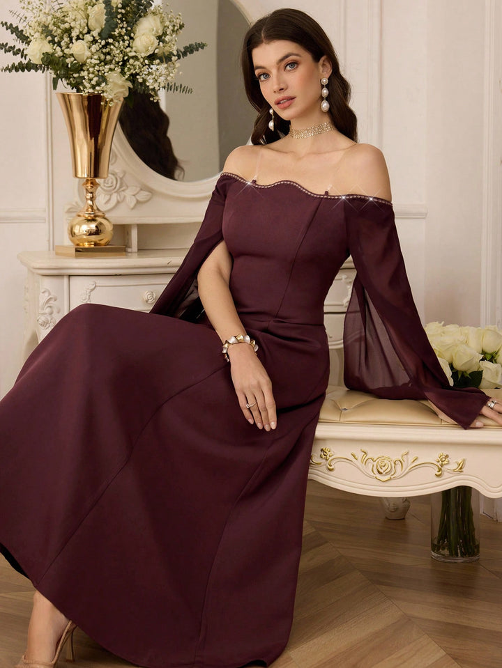 Rochie maxi SHEIN, maro