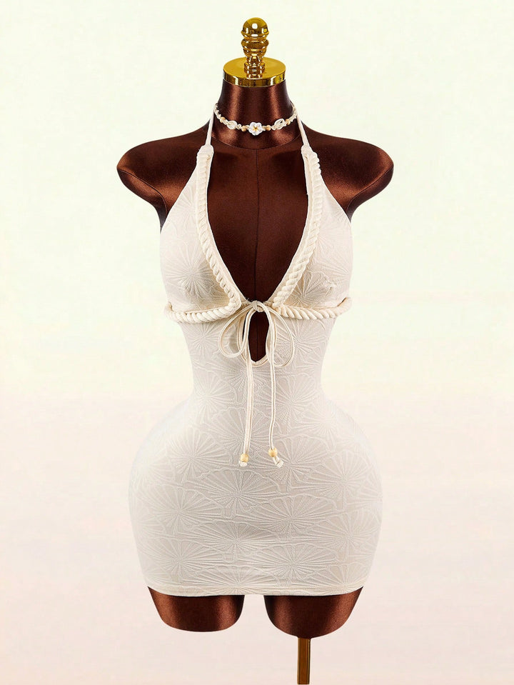 Rochie mini SHEIN, bej