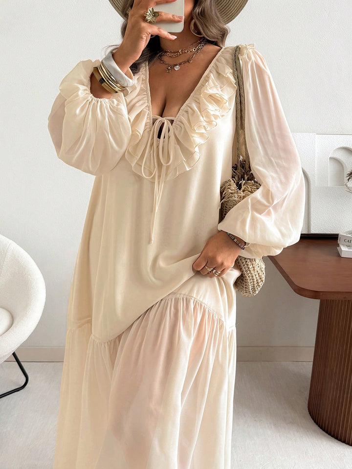 Rochie maxi SHEIN, crem