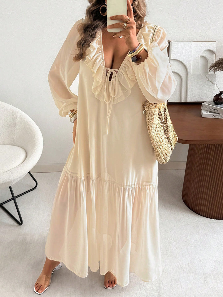Rochie maxi SHEIN, crem