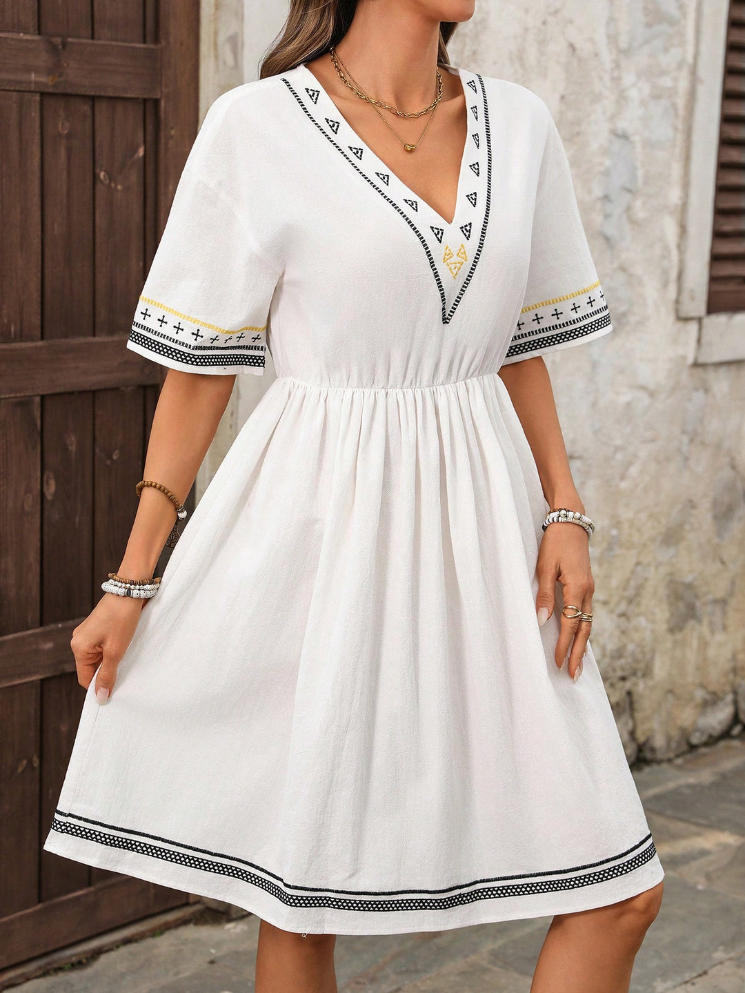 Rochie scurtă SHEIN, alb