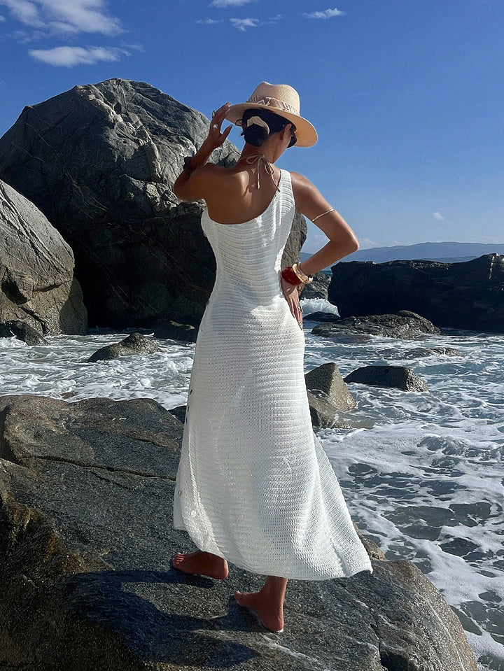 Fusta de plaja SHEIN, portocaliu