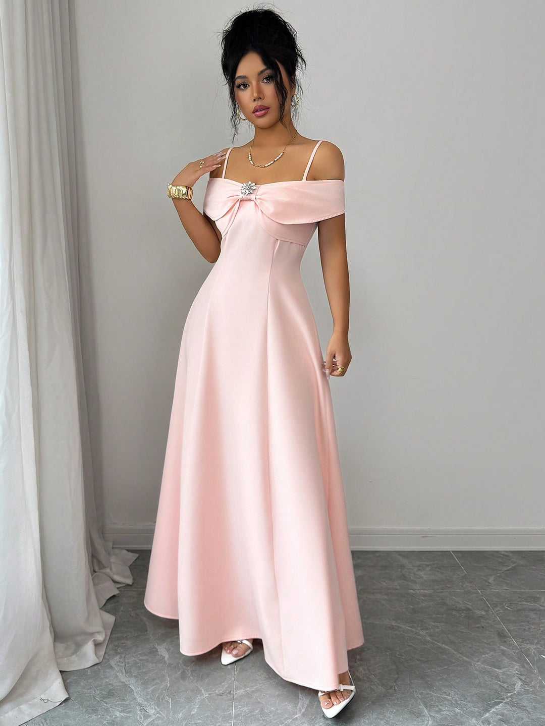 Rochie maxi SHEIN, roz