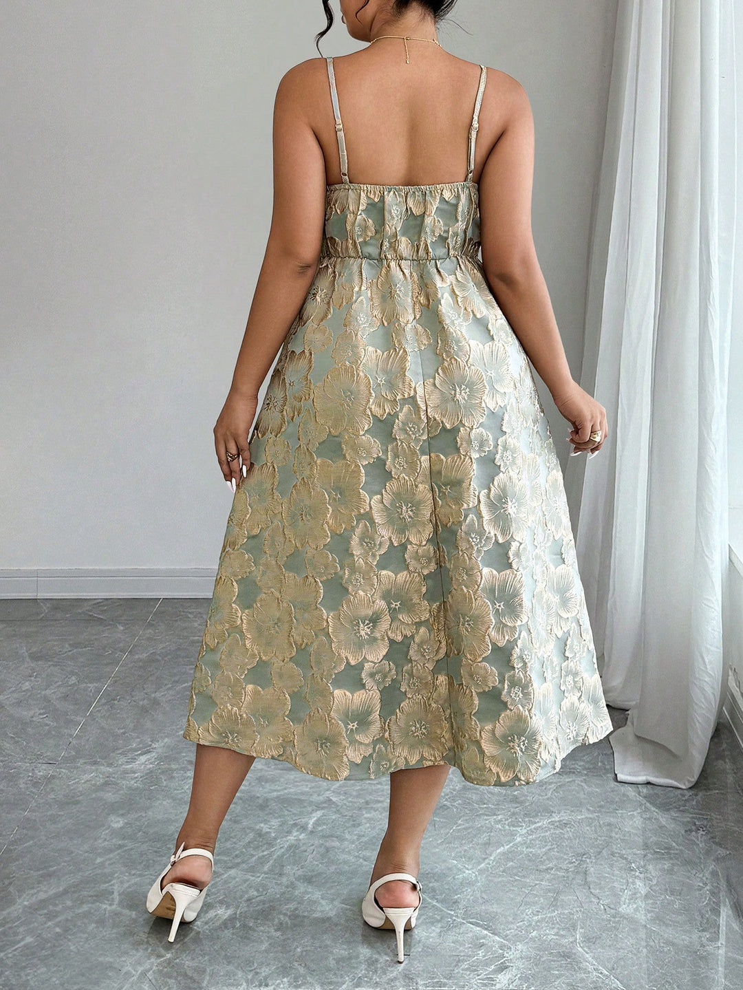 Rochie midi SHEIN, verde