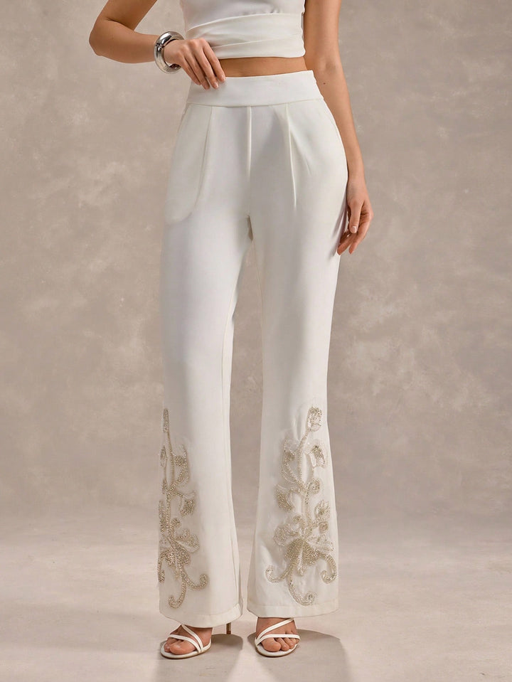Pantaloni SHEIN, alb