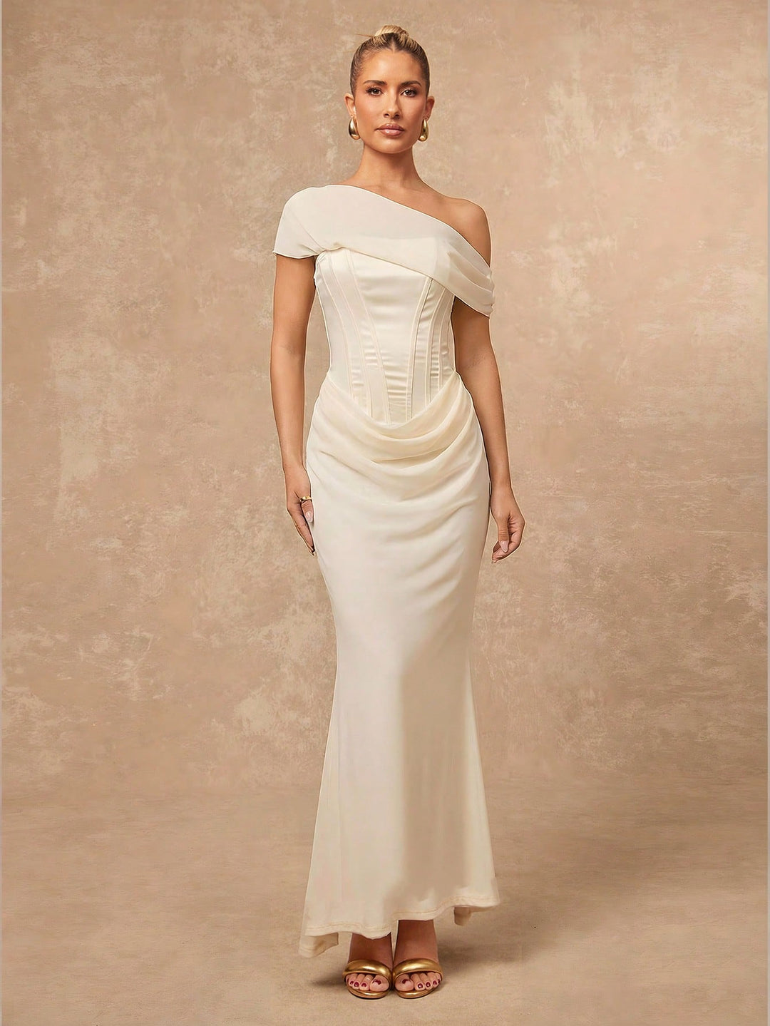 SHEIN maxi ruha, bézs