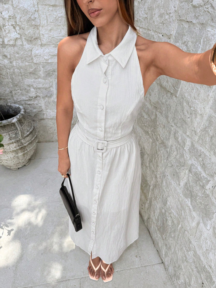 Rochie maxi SHEIN, alb