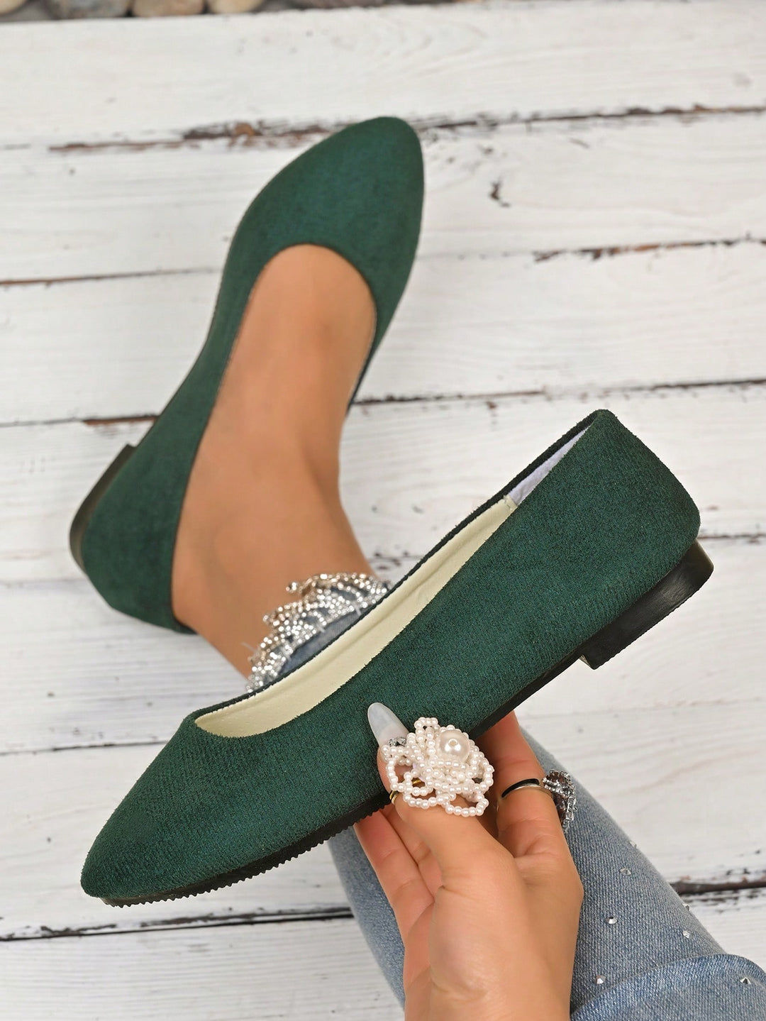 Balerini SHEIN, verde