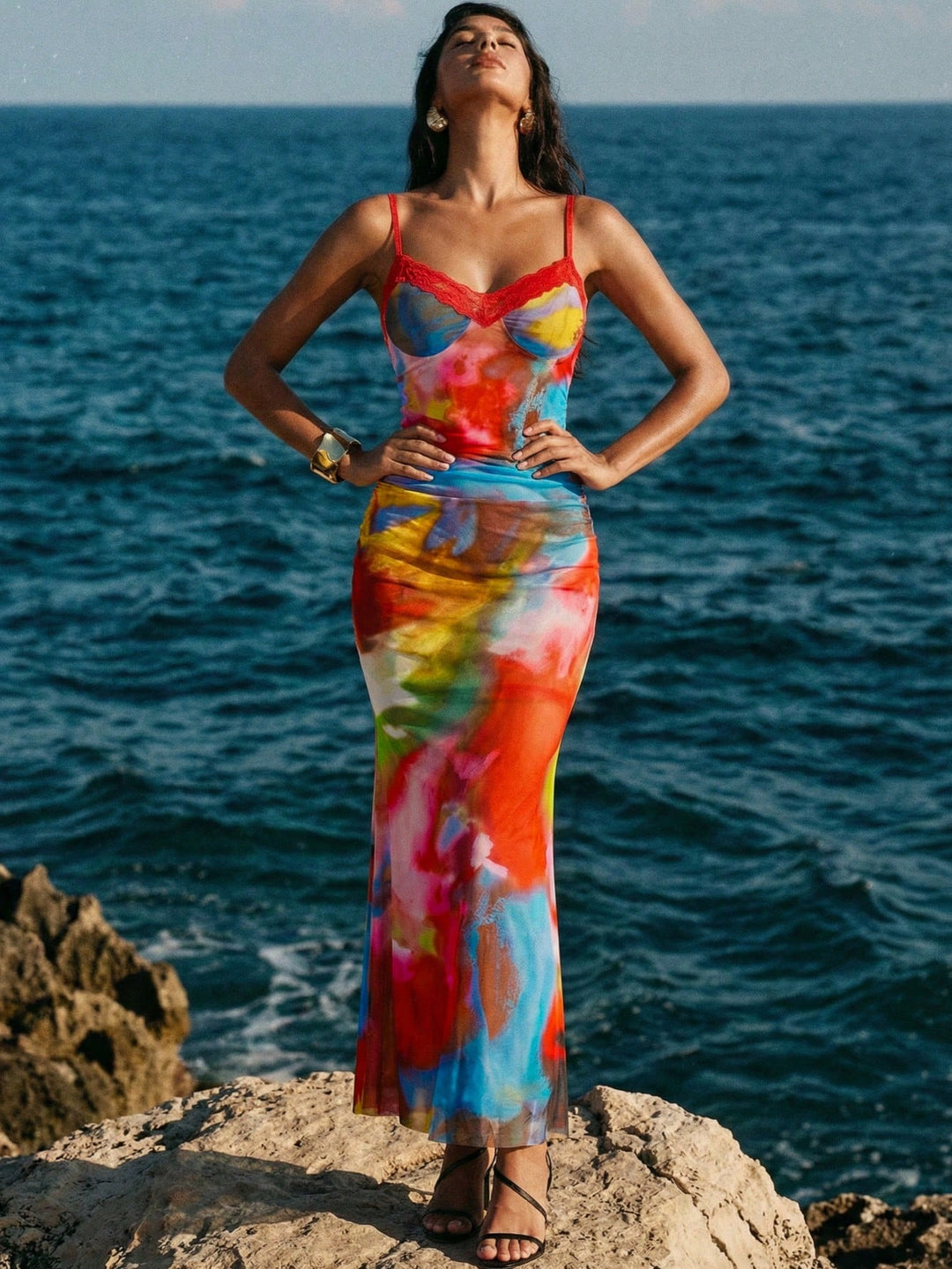 Rochie maxi SHEIN, roșu