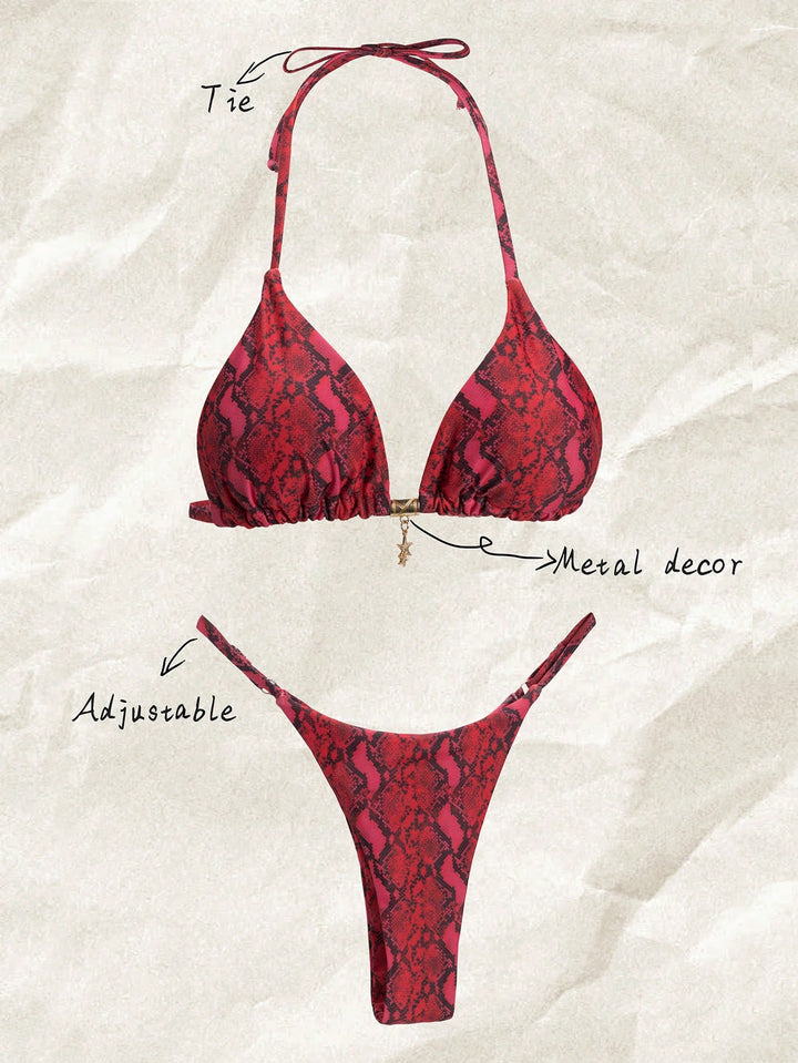 Set bikini SHEIN, roșu