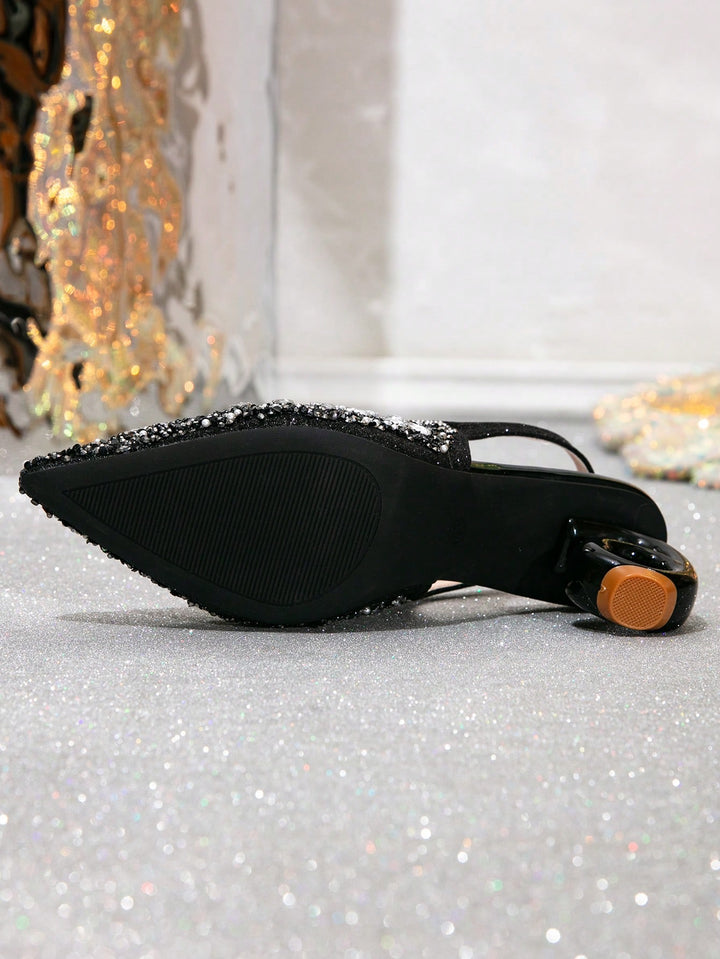 Pantofi cu toc SHEIN, negru