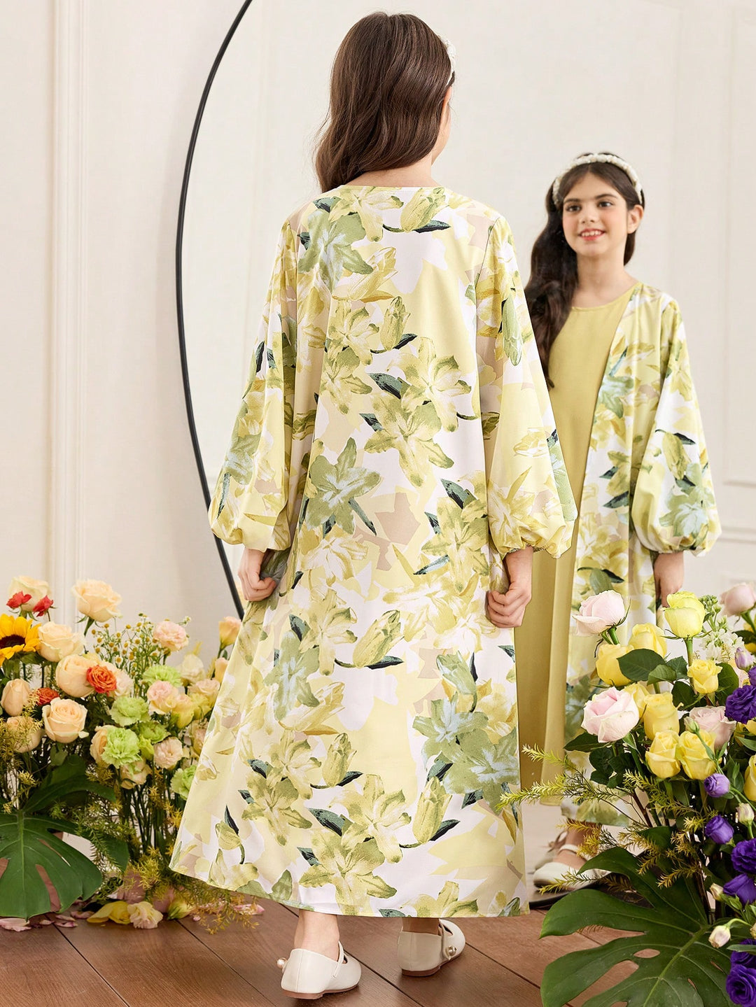 Rochie set cu două piese SHEIN, galben