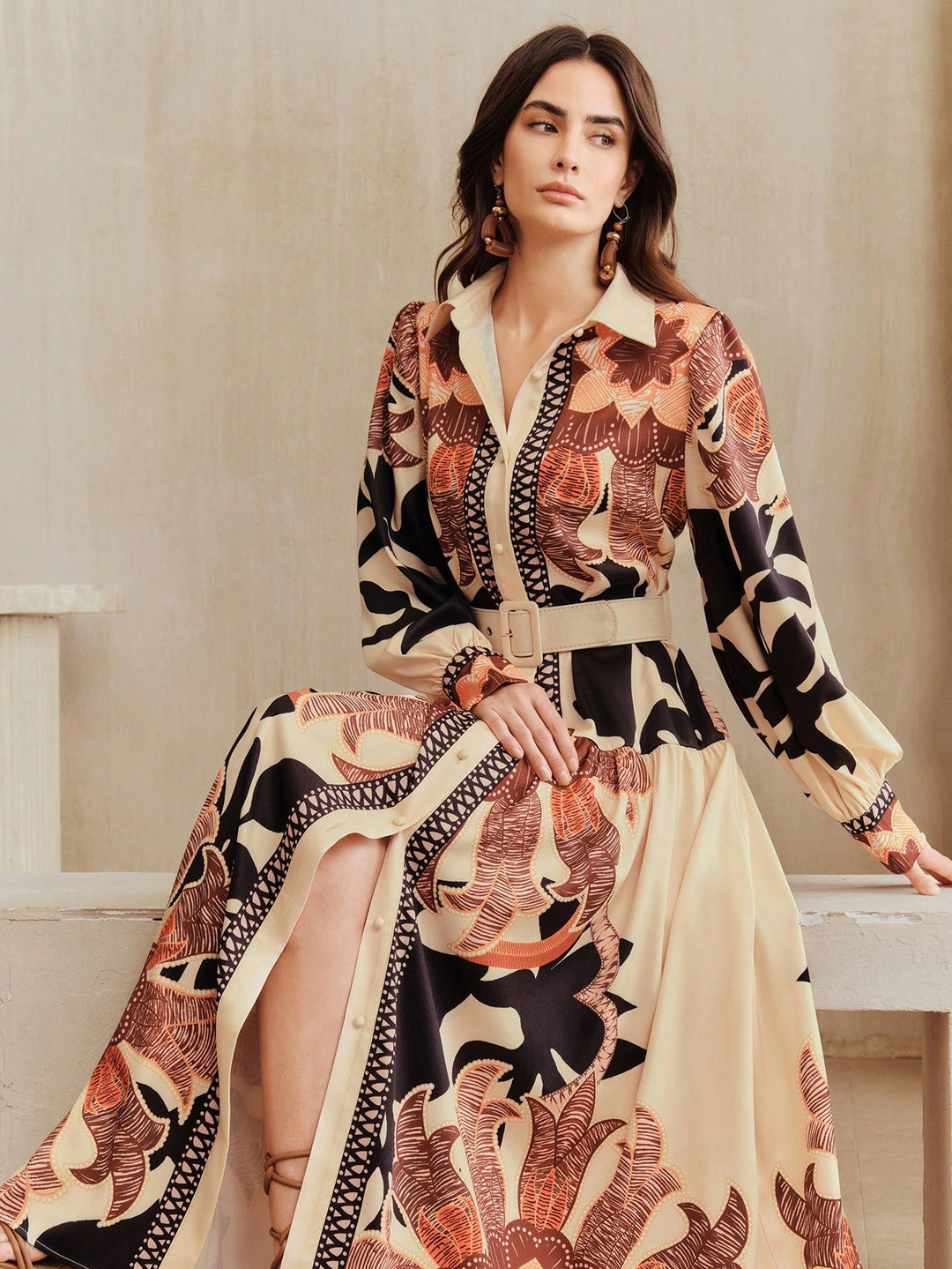 SHEIN maxi ruha, bézs