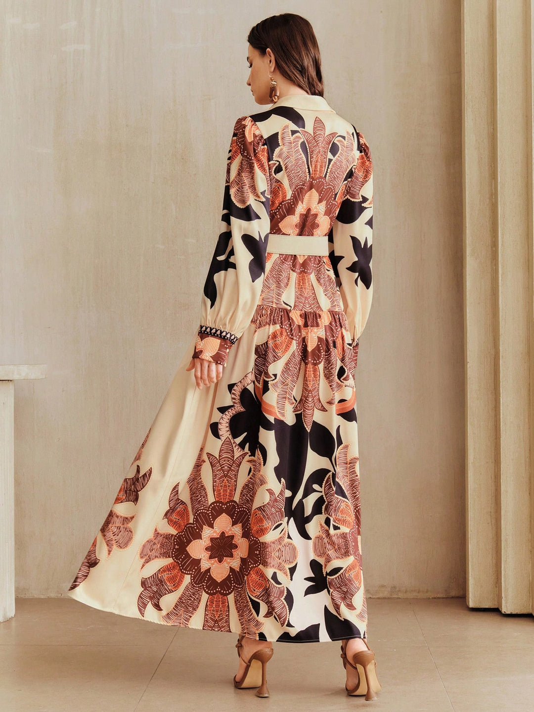 SHEIN maxi ruha, bézs