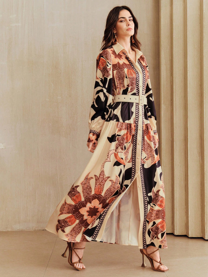 SHEIN maxi ruha, bézs