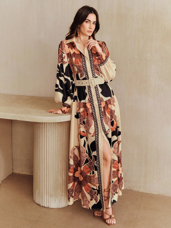 SHEIN maxi ruha, bézs