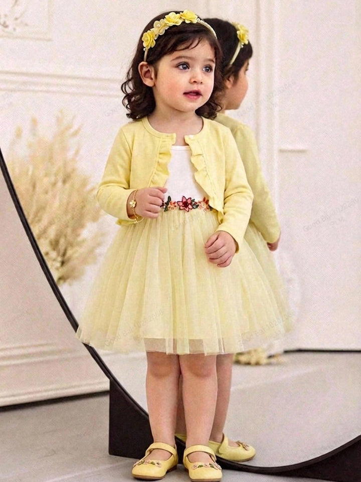 Set rochie și cardigan SHEIN, galben
