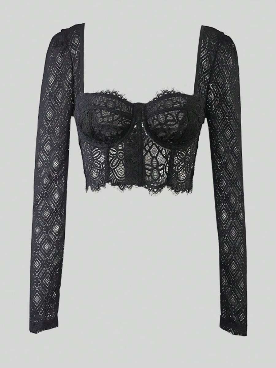 Top SHEIN, negru