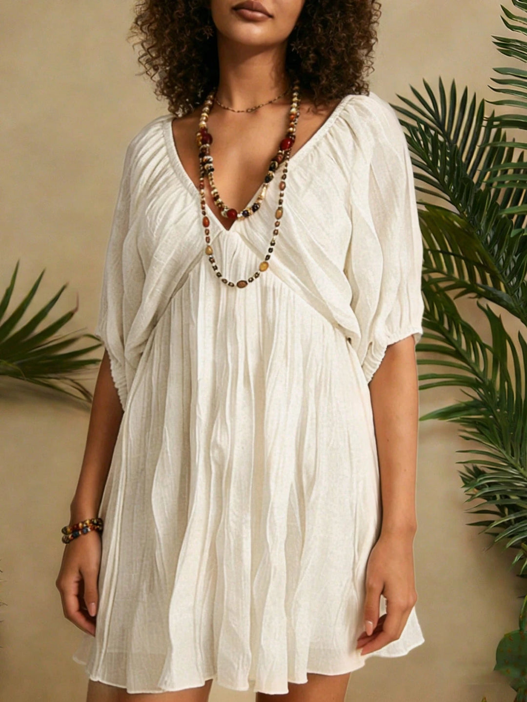 Rochie mini SHEIN, crem