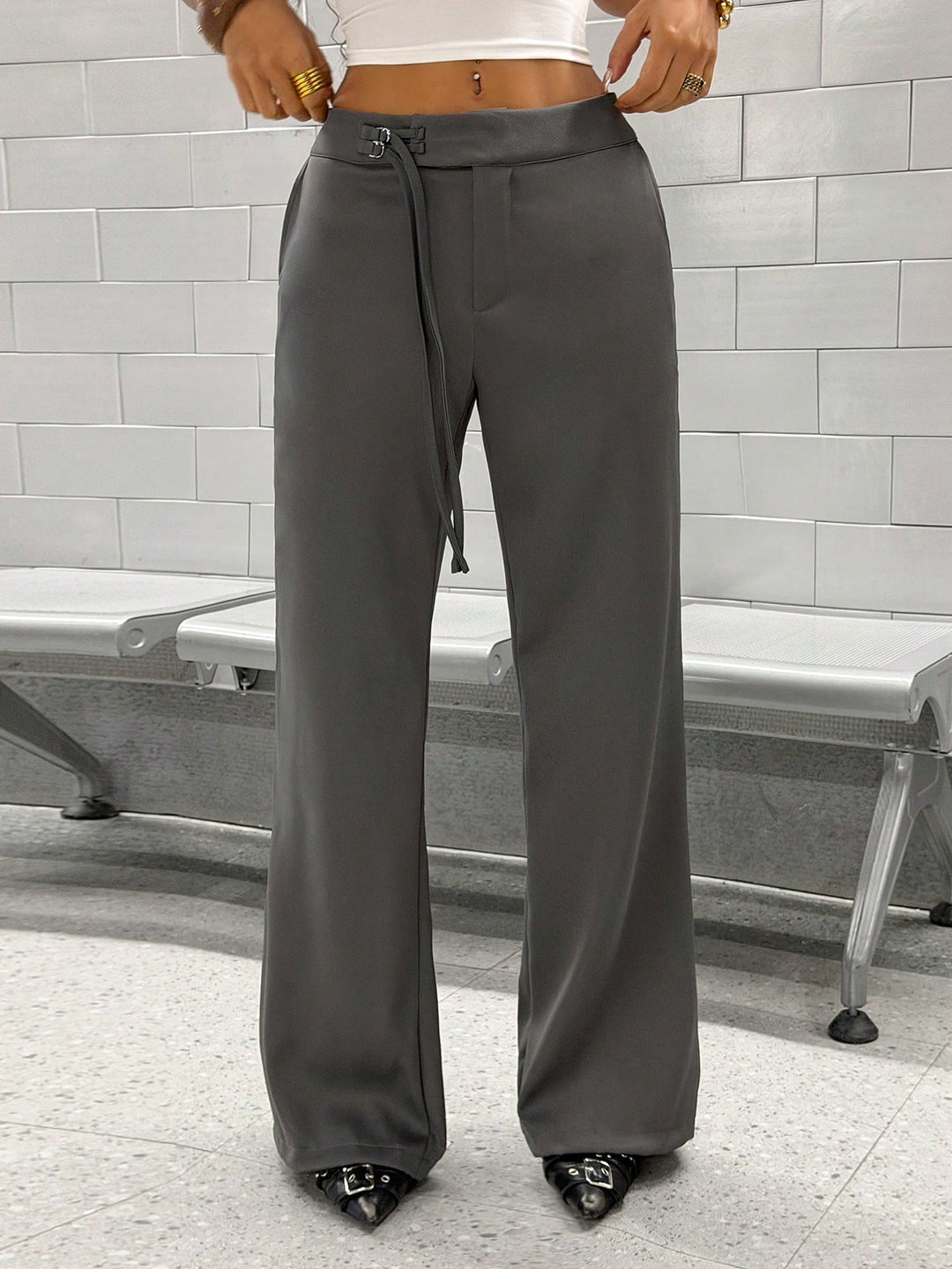 Pantaloni SHEIN, gri