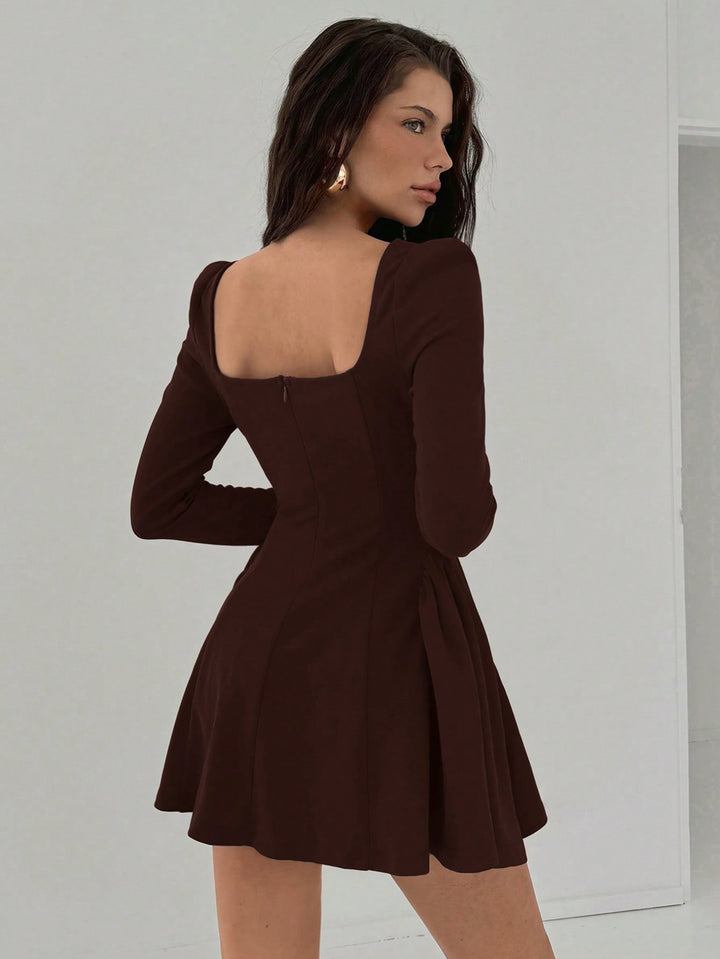 SHEIN mini ruha, barna