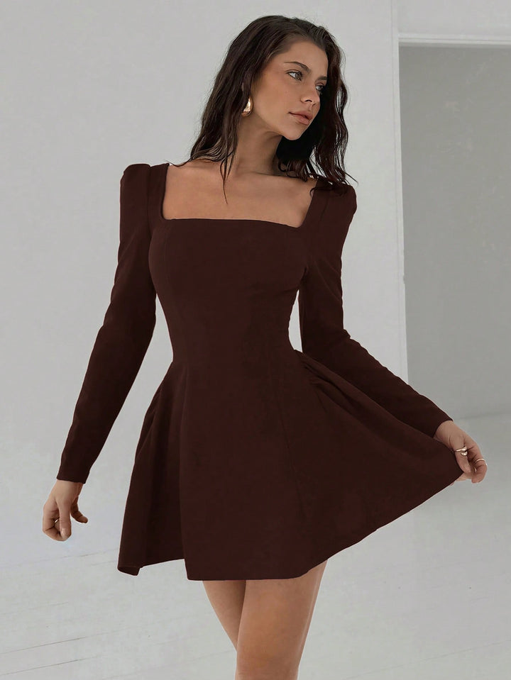 SHEIN mini ruha, barna