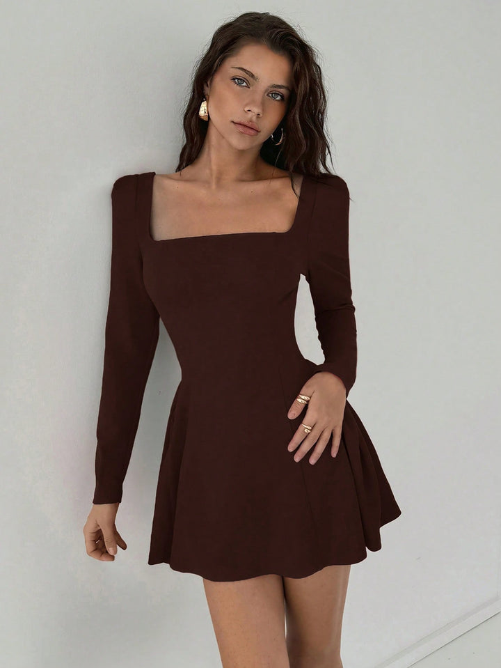 SHEIN mini ruha, barna